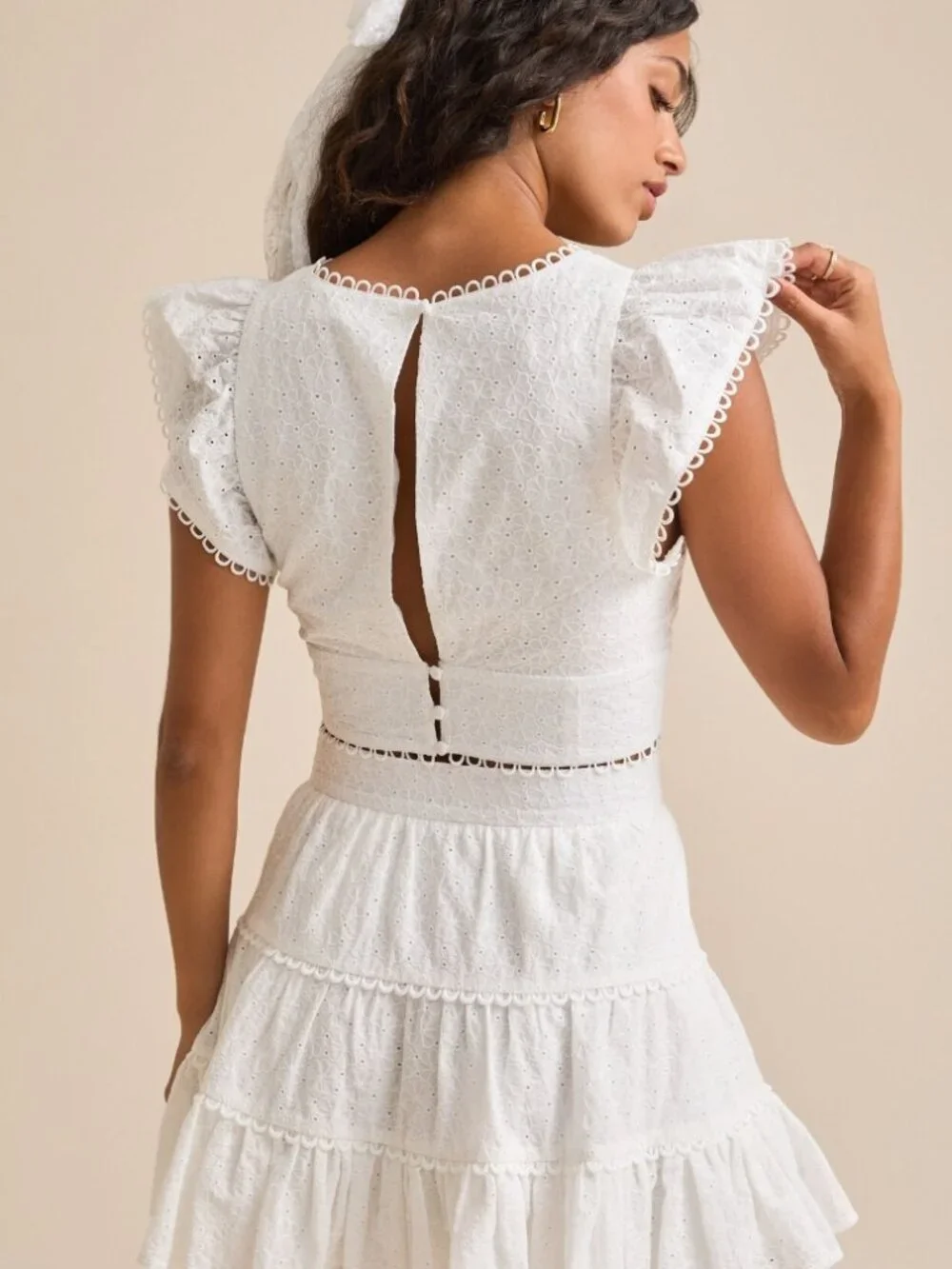 White Cotton Blouse - Picture 2 of 6
